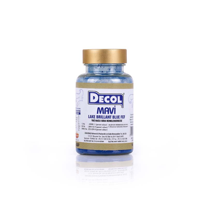 GIDA BOYASI TOZ MAVİ YAĞ BAZLI DECOL 25gr