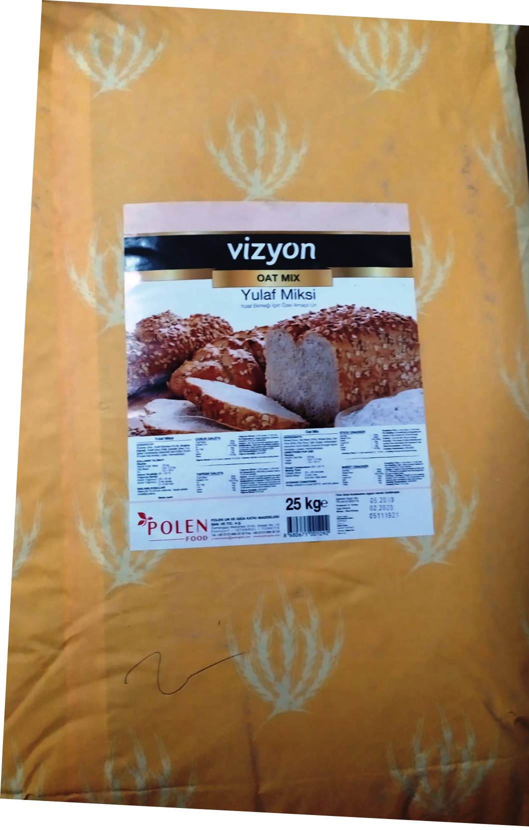 VİZYON EKMEK MİKSİ YULAF 25KG