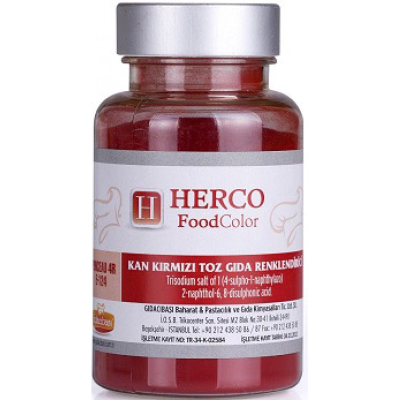 GIDA BOYASI SU BAZLI KIRMIZI 75gr HERCO