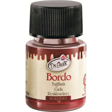 GIDA BOYASI TOZ YAĞ BAZLI BORDO 7GR